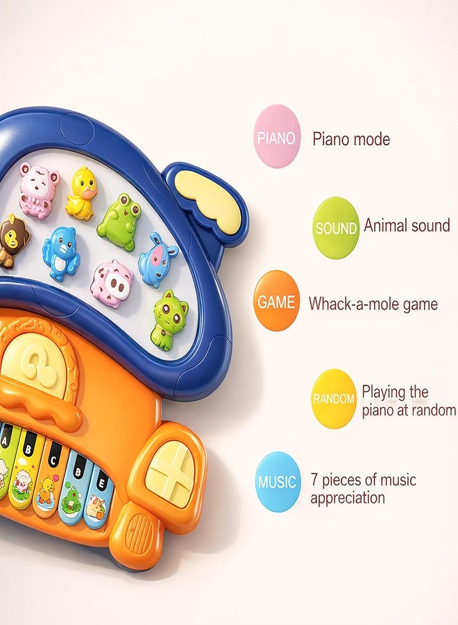 VGRASSP 8 Keys Mushroom Piano Toy for Kids with Lights and Music - Interactive Animal Keyboard Toy with 4 Modes - Educational Learning Instrument Playset for Boys and Girls - Multicolor - Image 3